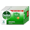Dettol Original Bath Soap Pack of 4 75g Each Germ Protection Bathing Soap