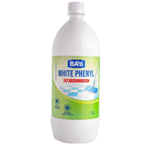 BAY6 White Phenyl Floor Cleaner 1L Tough Dirt Removal Germ Fighter