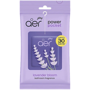 Godrej Aer Lavender Bloom Power Pocket Bathroom Freshener 10g Long Lasting Lavender Fragrance