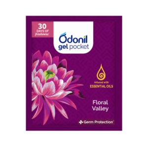 Odonil Floral Valley Gel Pocket Air Freshener 10g Long Lasting Bathroom Toilet Gel Freshener