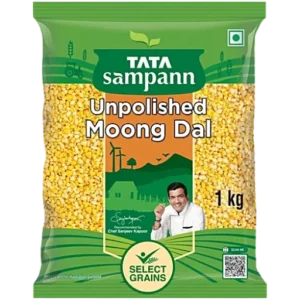 Tata Sampann Unpolished Moong Dal 1kg Premium Yellow Moong Dal