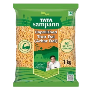 Tata Sampann Unpolished Toor Dal Arhar Dal 1kg Premium Protein Rich Dal