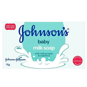 Johnsons Baby Milk Soap 75g with Milk Protein and Vitamin E Gentle Baby Bath Soap