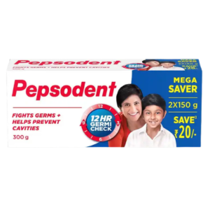 Pepsodent Germicheck 8 Actions Toothpaste with Clove and Neem Oil 2x150g Mega Saver Pack