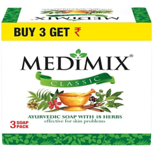 Medimix Classic Ayurvedic Soap with 18 Herbs Pack of 3 125g