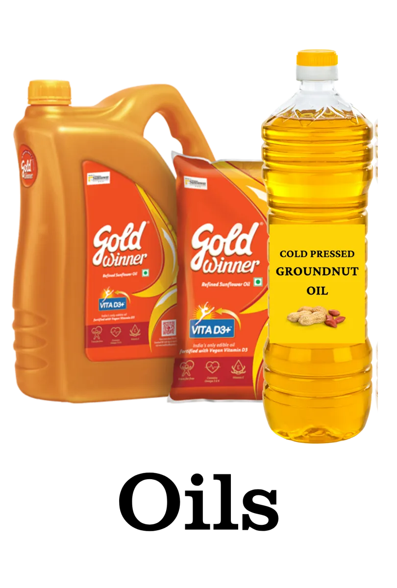 Gold Winner sunflower oil and cold pressed groundnut oil – cooking oils online Chennai