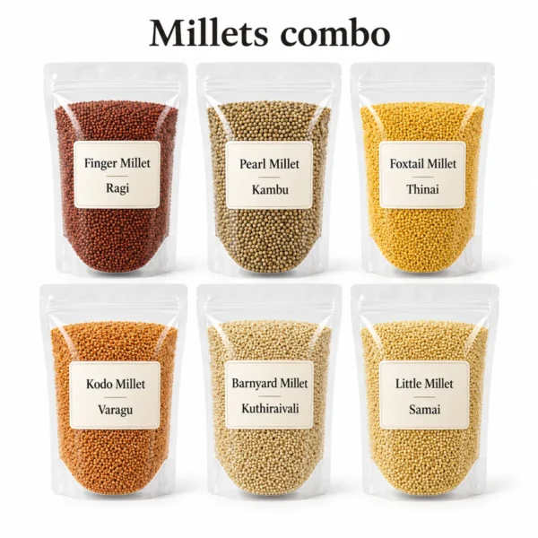 Millet Life Combo / Healthy Millet Combo / 6 Healthy Millets Combo - 500g