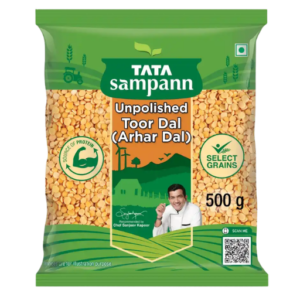Tata Sampann Unpolished Toor Dal Arhar Dal 500g Premium Protein Rich Dal