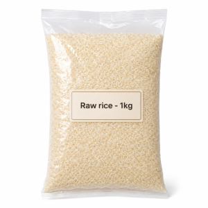 Raw Rice 1kg pack for daily cooking and homemade meals