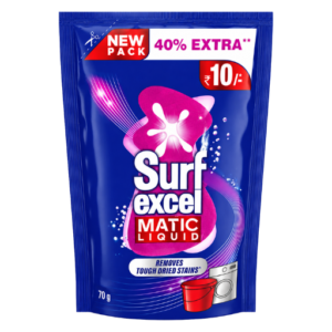Surf Excel Matic Liquid Sachet 70g detergent liquid for tough dried stain removal