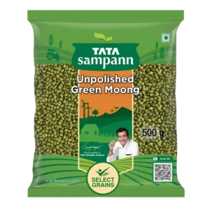 Tata Sampann Unpolished Green Moong 550g Whole Green Gram Pack