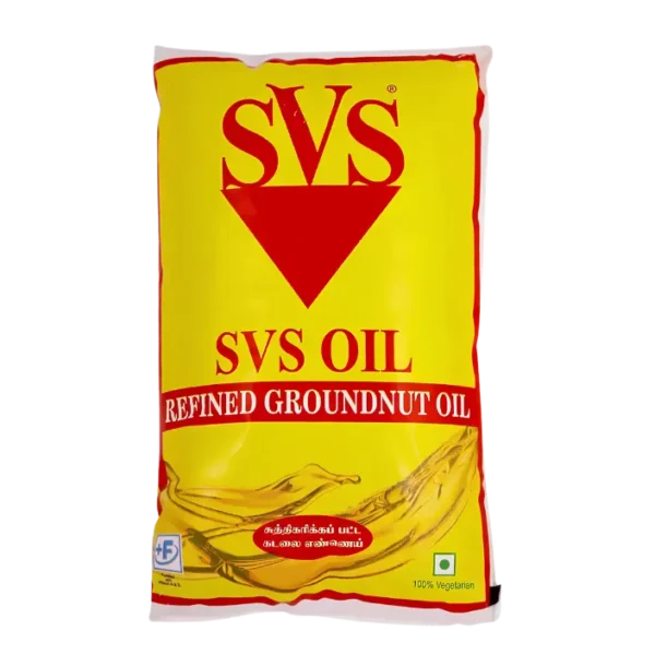 SVS Groundnut Oil 1L Groundnut Cooking Oil Pack