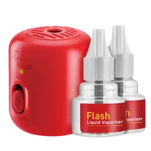 Good Knight Gold Flash Liquid Vapouriser 1 Machine 2 Refills Mosquito Repellent Combo