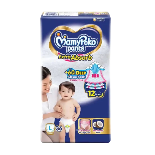 MamyPoko Extra Absorb Pant Style Diaper | L | 36 pcs