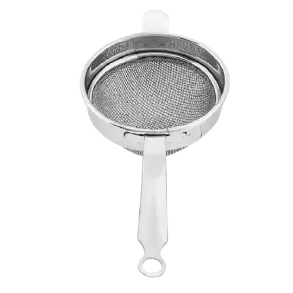 Kuber Industries Stainless Steel Double Mesh Tea Strainer – 8 cm Diameter, Silver