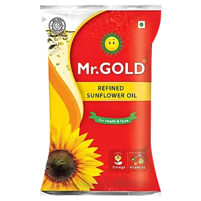 Mr Gold Sunflower Oil 1L Refined Sunflower Cooking Oil Pack