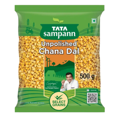 Tata Sampann Unpolished Chana Dal 500g Premium Protein Rich Bengal Gram Dal